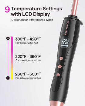 wavytalk lcd display and controls showing adjustable temperatures for precision