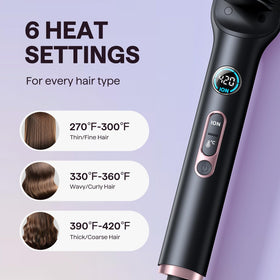 wavytalk brush next to passport and charger showing lightweight travel-friendly dual-voltage benefit