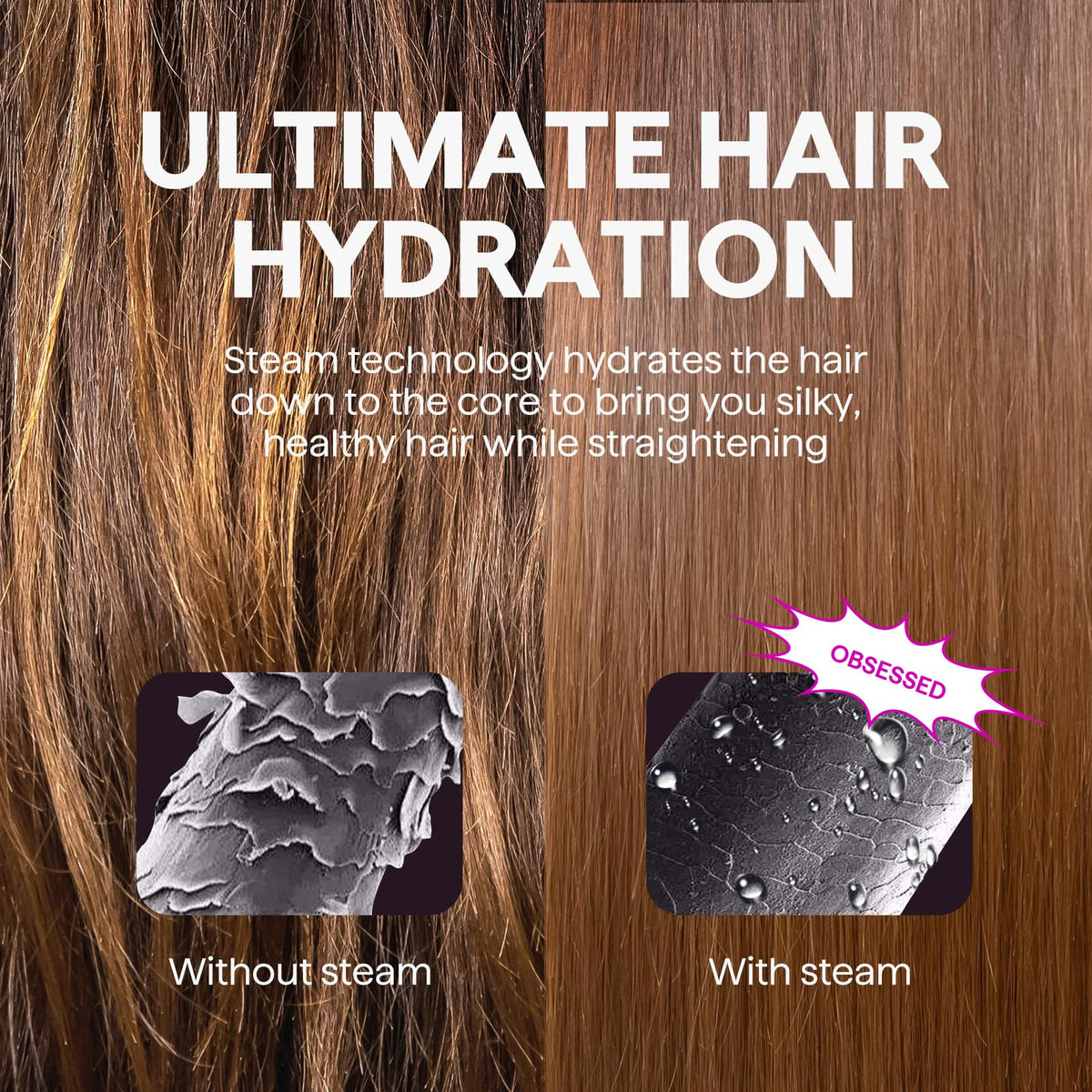 wavytalk steamline pro steam nozzle detail illustrates nano-mist hydration benefit