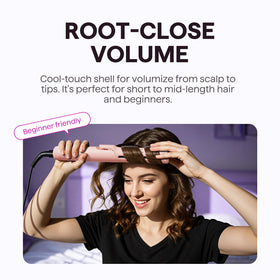 wavytalk styler in hand demonstrating size and comfortable thumb grip control