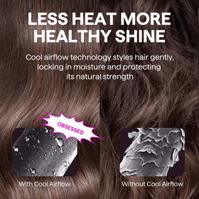 wavytalk before and after on pixie cut illustrating precise styling and natural volume