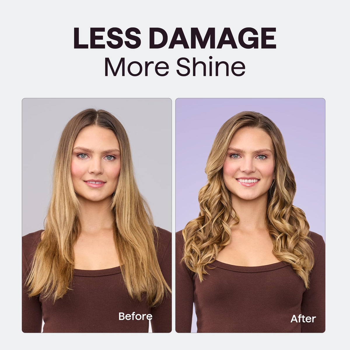 wavytalk tapered barrel closeup for varied curl sizes and natural look