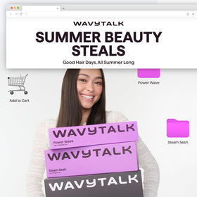 wavytalk velvet pouch with brush head and cord, highlights organized travel convenience