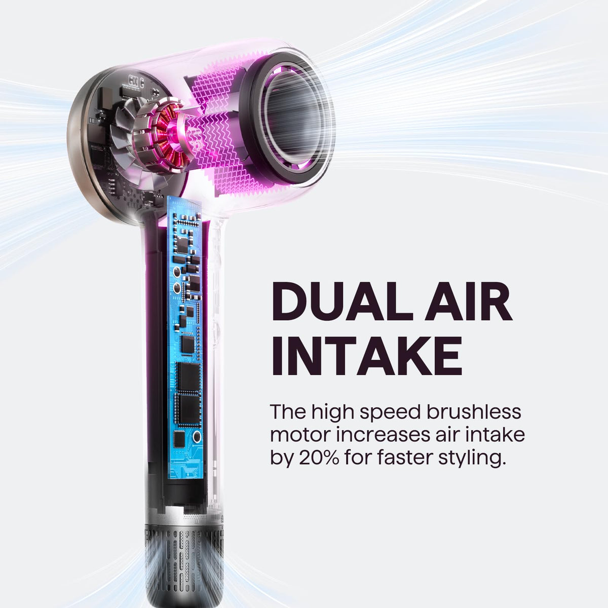 wavytalk diffuser on Turblow Pro dispersing air for defined curls and reduced frizz