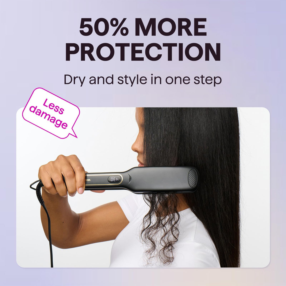 wavytalk closeup ventilation holes that release steam for faster drying and less heat stress