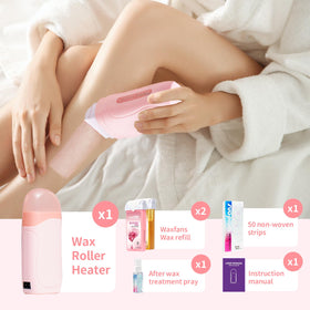 waxfans kit staged in bathroom for at-home salon-like waxing