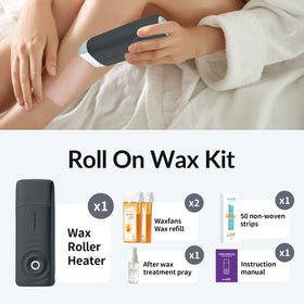 waxfans lifestyle bathroom setup kit staged for convenient at-home waxing