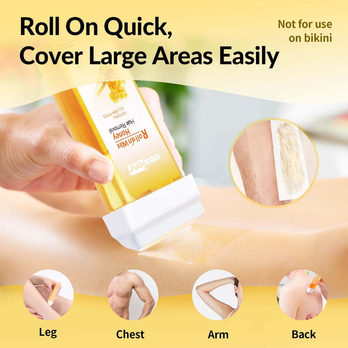 waxfans strips with clean oil bags pictured for tidy wax removal after use