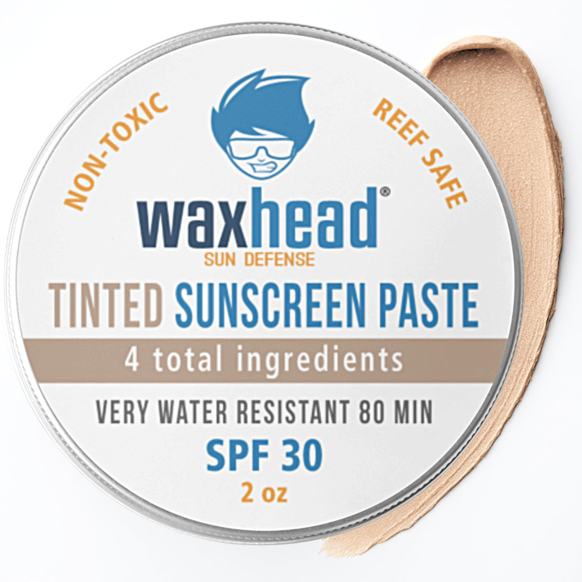 Waxhead tin front view showing compact travel-friendly packaging and convenience