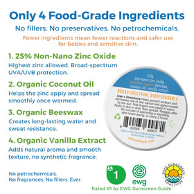 Waxhead ingredient label close-up showing simple four-ingredient formula