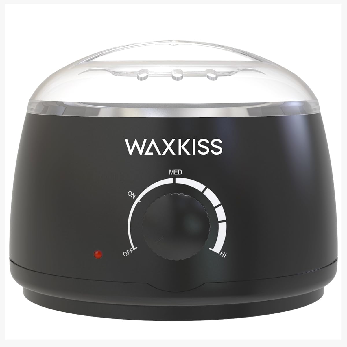 waxkiss front view with lid showing compact design and clear monitoring benefit