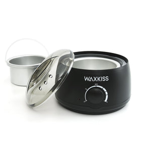 waxkiss size comparison next to hand indicating compact scale for travel