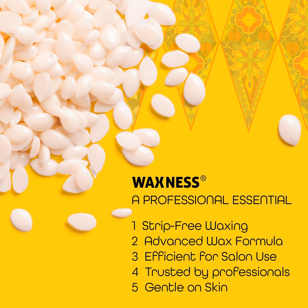 Spread texture of melted Waxness wax showing smooth application benefit
