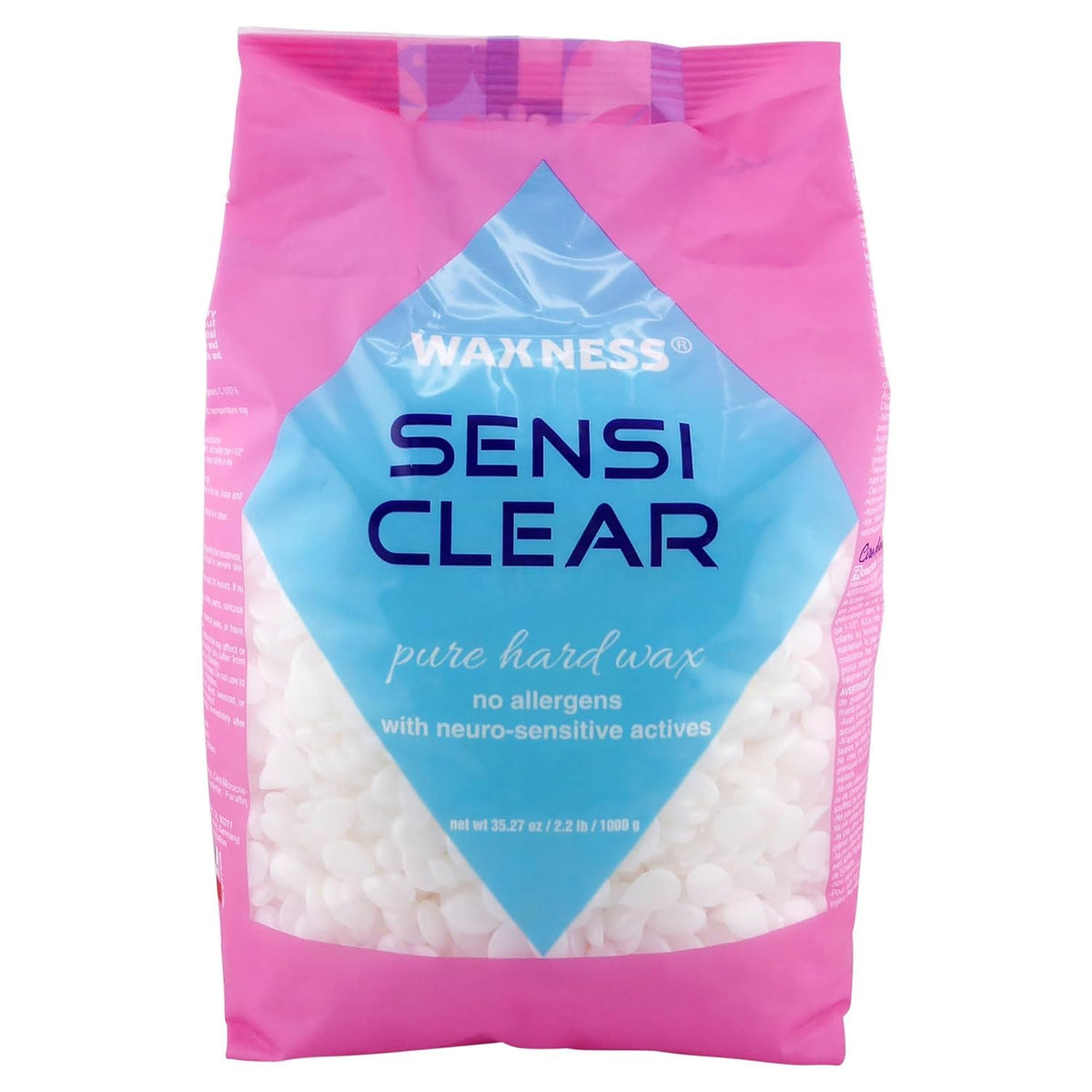 Waxness packaging front view showing clean professional design and clear formula benefit