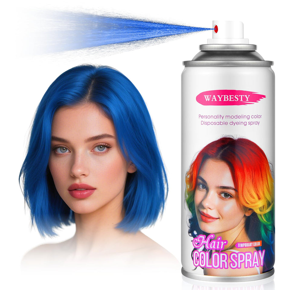 Waybesty front packaging blue spray showing bold color and easy use