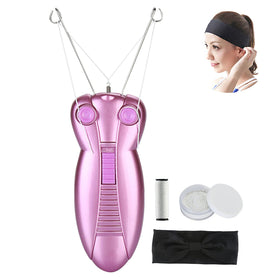 WAYCOM front view of facial hair remover showing compact design and portability benefits