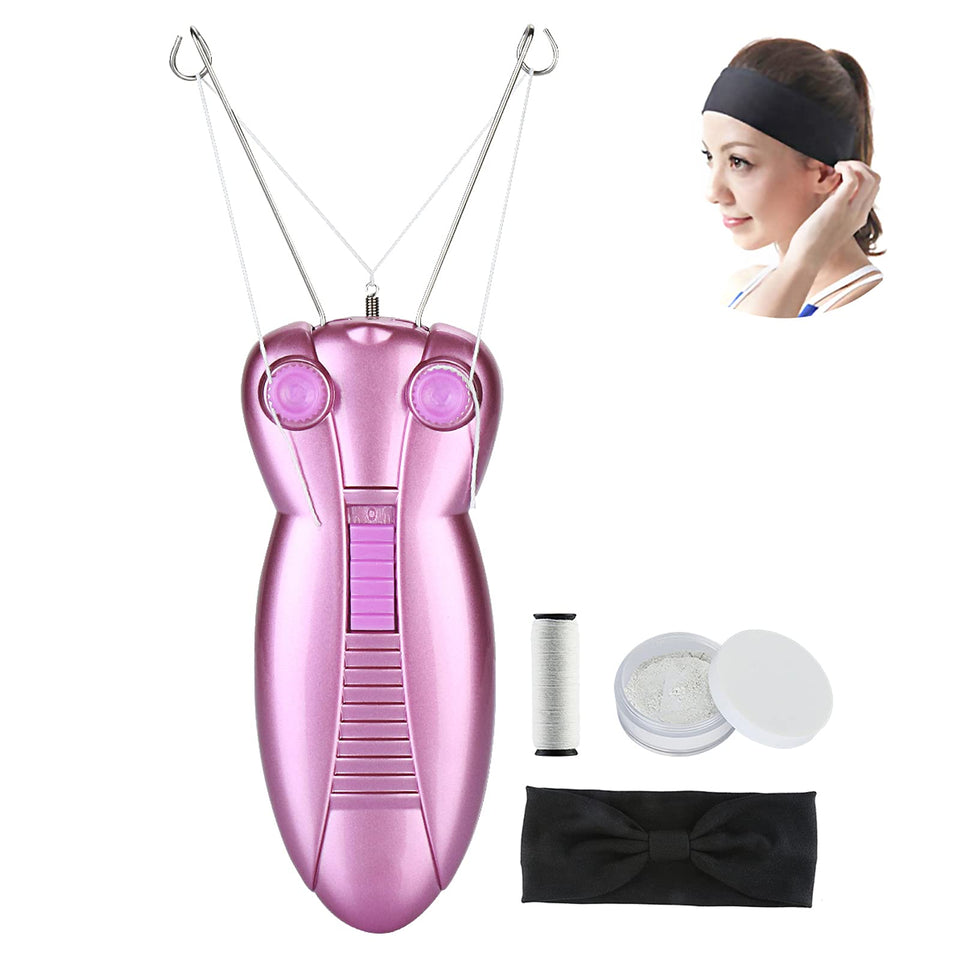 WAYCOM front view of facial hair remover showing compact design and portability benefits