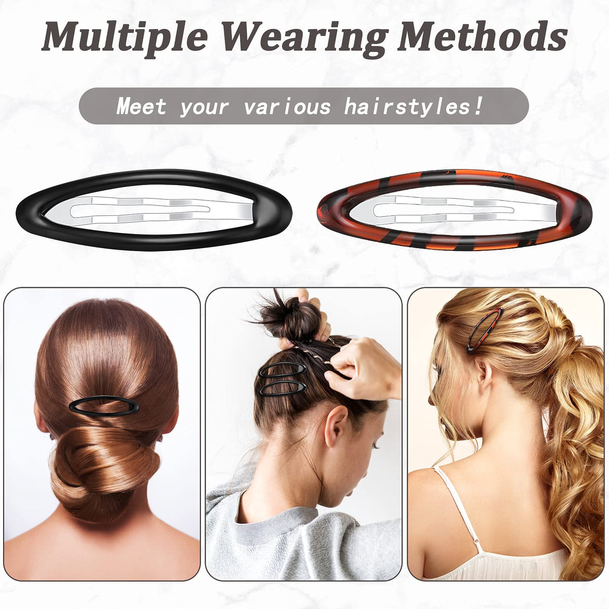 Waydress hair example half-up style showing clips in use and discreet decorative benefit