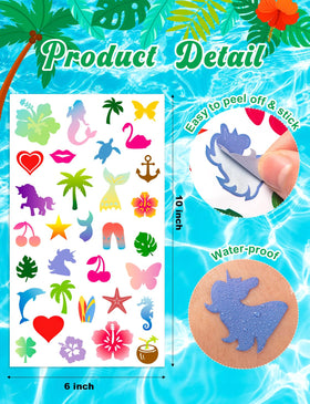 WDAHDHP close-up of sticker sheet texture and adhesive quality for secure wear