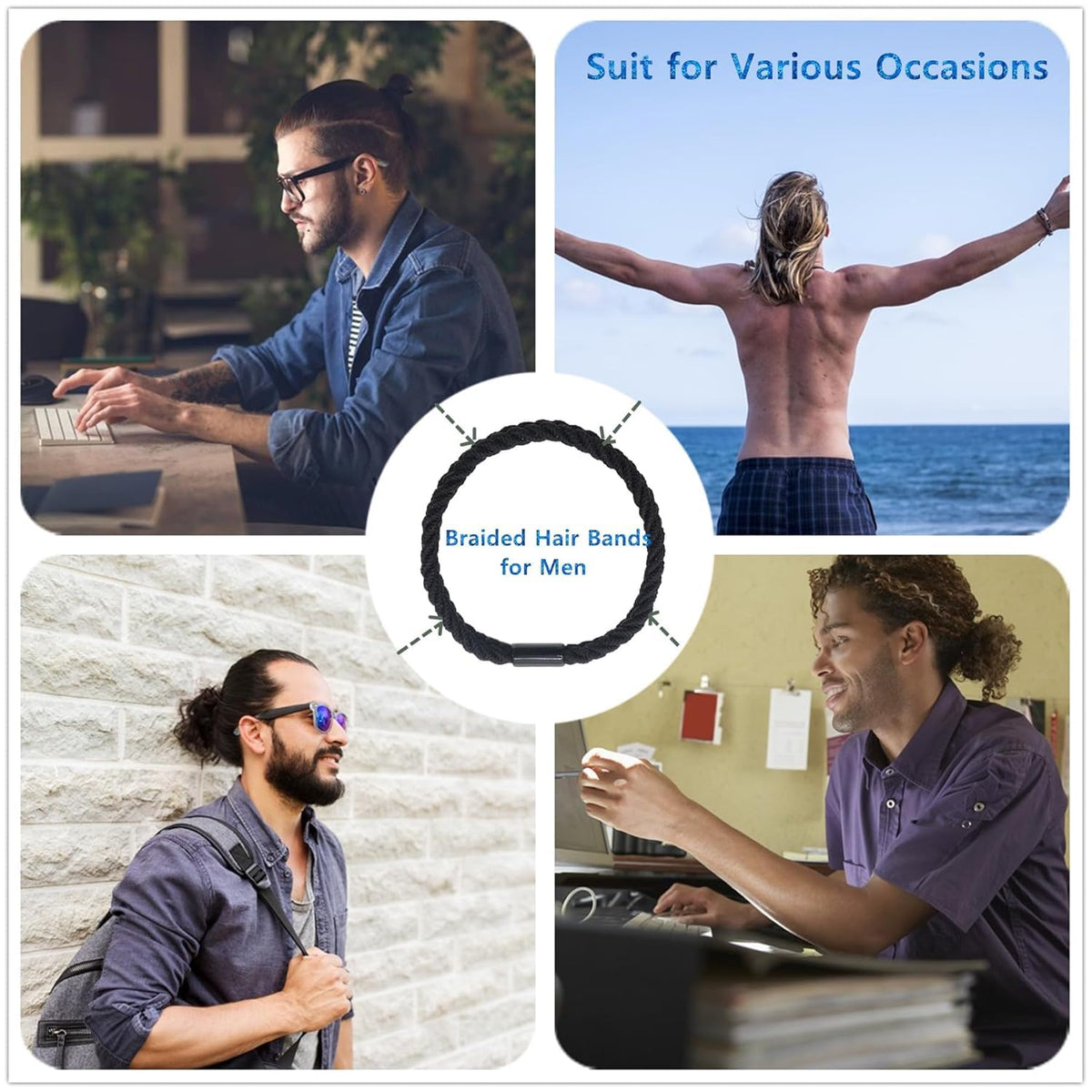 WDGROW used in a man bun, secure hold during daily activities benefit