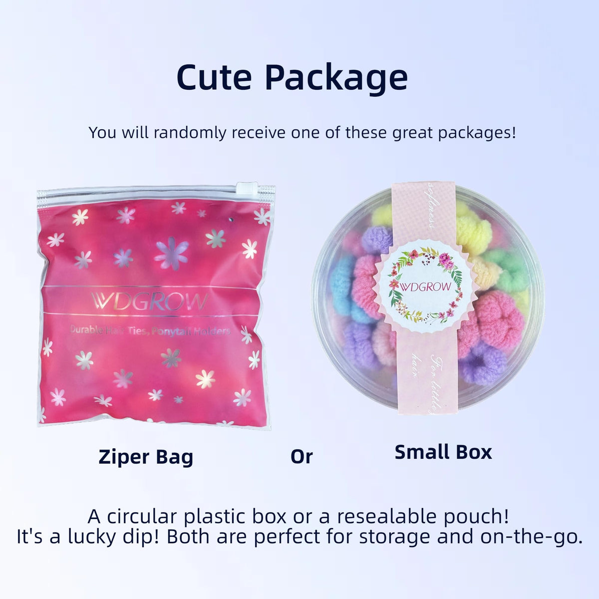 WDGROW resealable bag for tidy travel and easy storage
