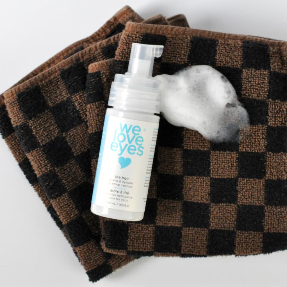 We Love Eyes pump dispensing foam for easy eyelid cleansing