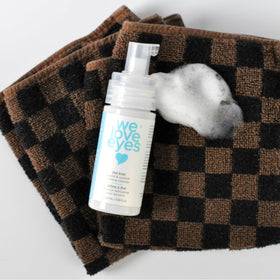 We Love Eyes pump dispensing foam for easy eyelid cleansing