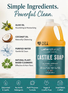WEBE label detail listing clean ingredients and certifications