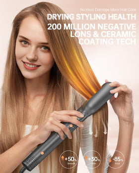 webeauty styler in hand showing lightweight design and fast drying