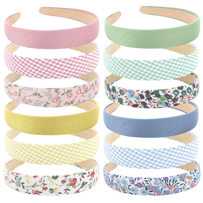 Wecoe front packaging showing full 12-piece headband set for easy outfit matching