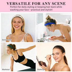 Wecoe headband side profile on model demonstrating secure no-slip fit