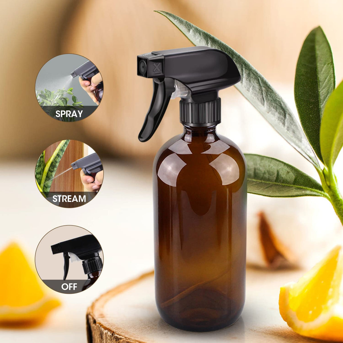 Wedama nozzle close-up showing adjustable spray settings and leak prevention