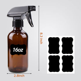 Wedama bottle on bathroom counter for hair and cleaning solutions, offering reusable storage