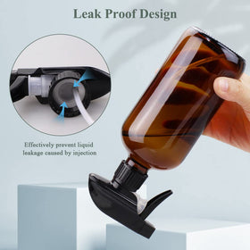 Wedama bottle in use misting a houseplant, protecting leaves with gentle, even coverage
