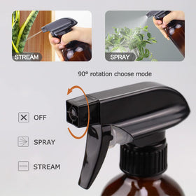 Wedama adjustable nozzle close-up demonstrating mist, stream, and off positions for versatile use