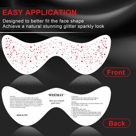 WEEMAY freckle patch applied across nose and cheek for instant festive glow