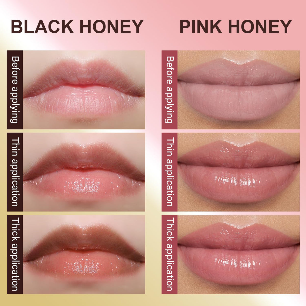 WEEMAY applied on model lips demonstrating hydrating, flattering color