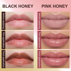 WEEMAY applied on model lips demonstrating hydrating, flattering color