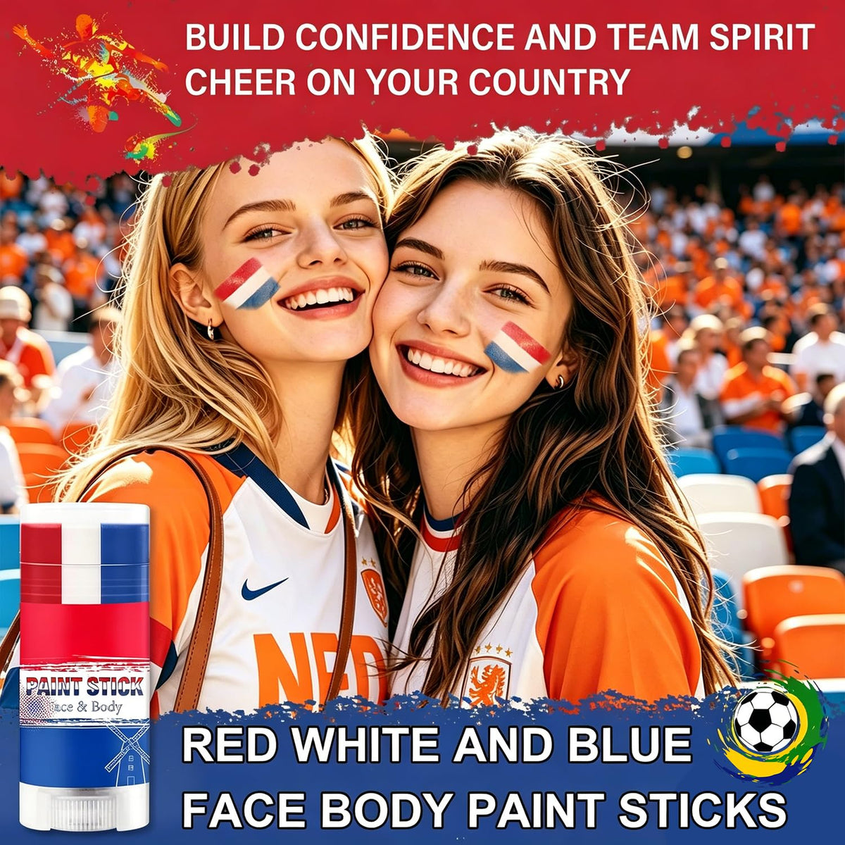 WEEMAY close-up of the three-color tip showing vivid, flag-matched pigments