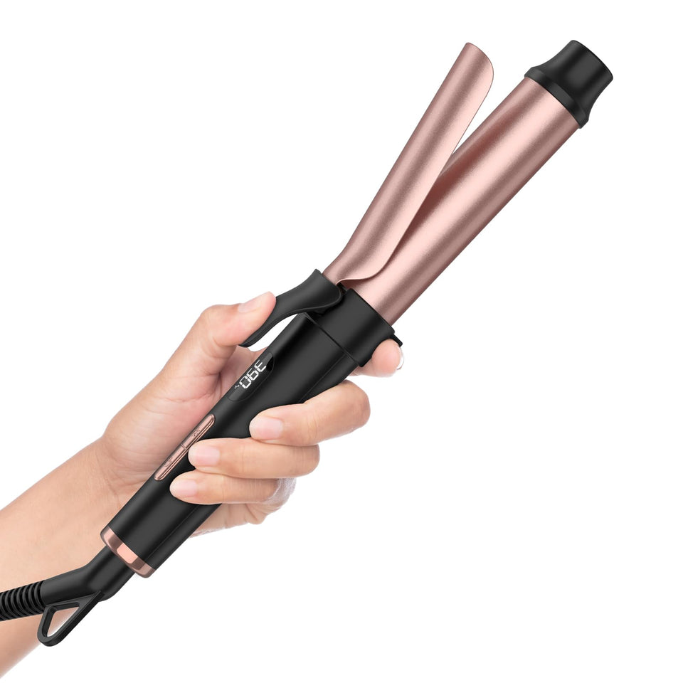 WEEYUM front view of mini curler showing compact design and controls for easy travel