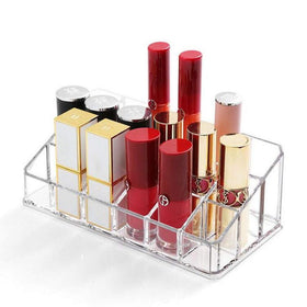 Weiai front view showing clear organizer holding cosmetics neatly