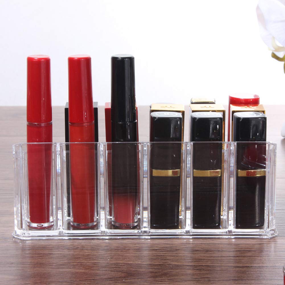Weiai top view displaying 18 slots for organized lip products