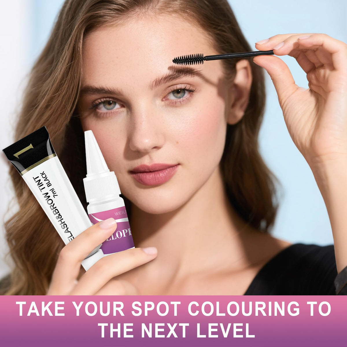 WEILNELL before and after eyebrow result, showing natural fuller effect
