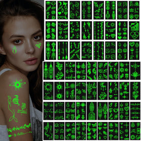 Weipbwor front packaging showing 60 glow tattoo sheets and convenience