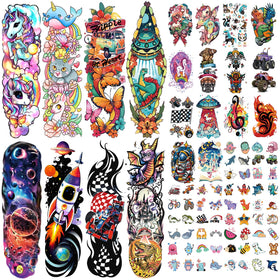 Weipbwor front packaging showing 52-piece tattoo set and party-ready designs