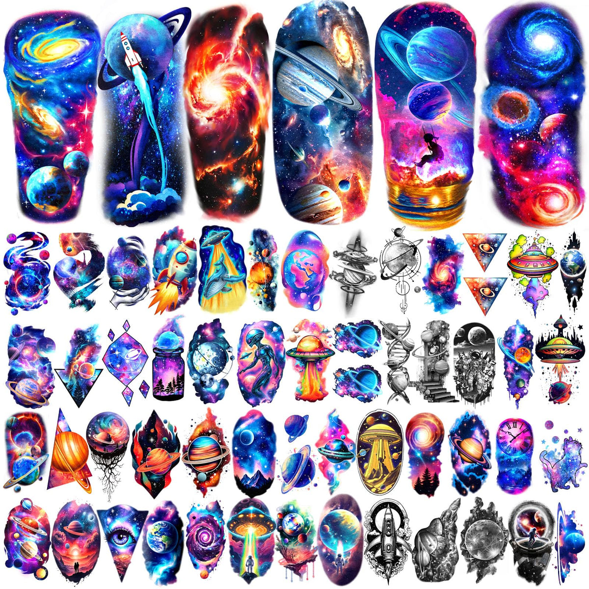 Weipbwor half-sleeve sheet laid flat highlighting large sleeve designs