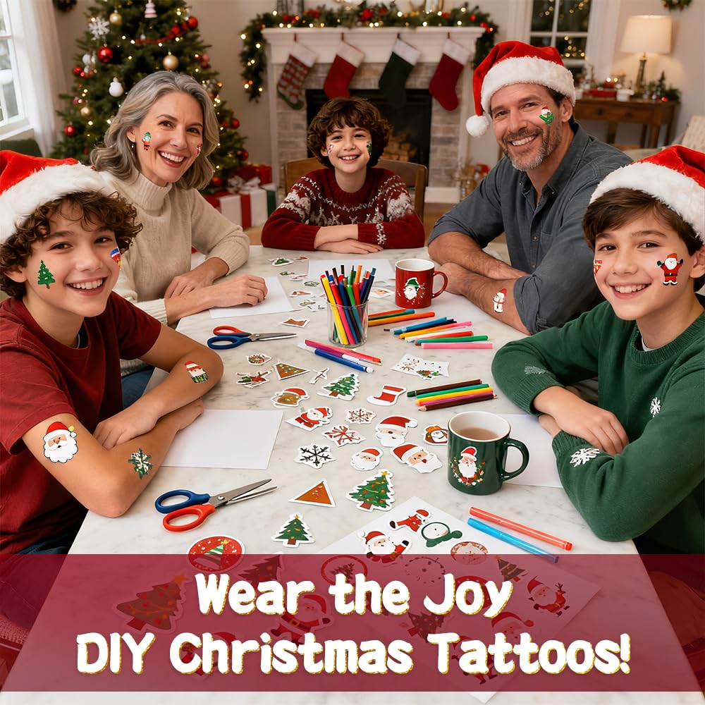 Welacer kids wearing custom tattoos at party for fun personalized favors