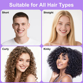 Weldilgit brush gliding through wet curls to evenly distribute product