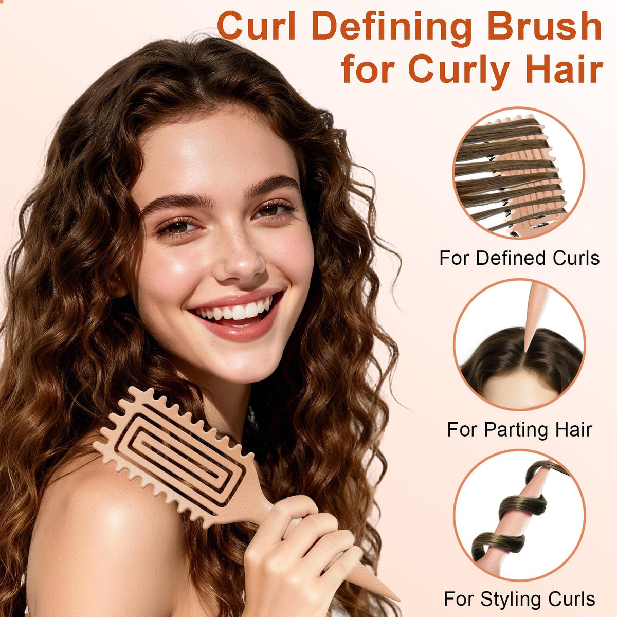 Weldilgit brush wide-tooth detail demonstrating gentle detangling and reduced pulling