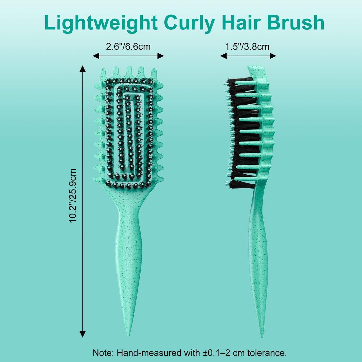 Weldilgit brush styling wet curls to evenly distribute conditioner